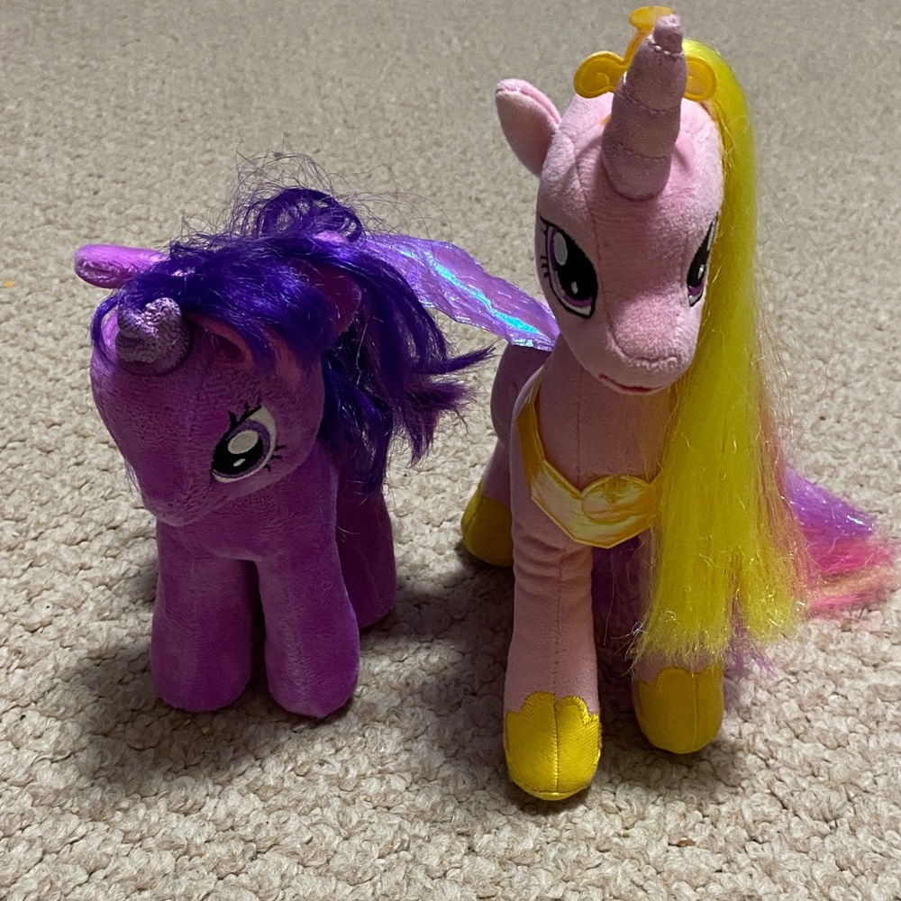 Ty brand  my little pony Plush Unicorn my little ponies pink and purple